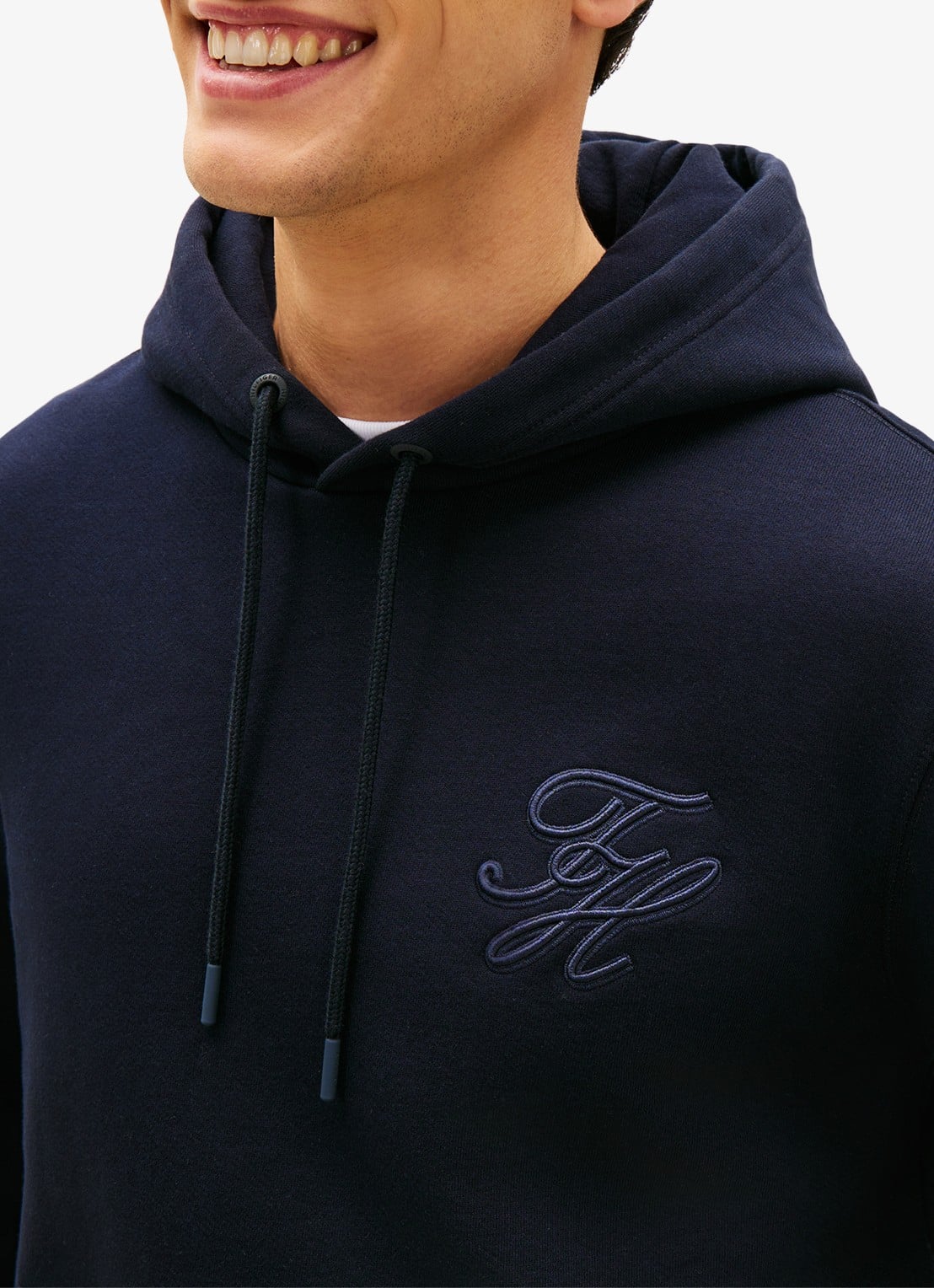Tommy Hilfiger Hoodie met logoborduring - detail 4 donkerblauw