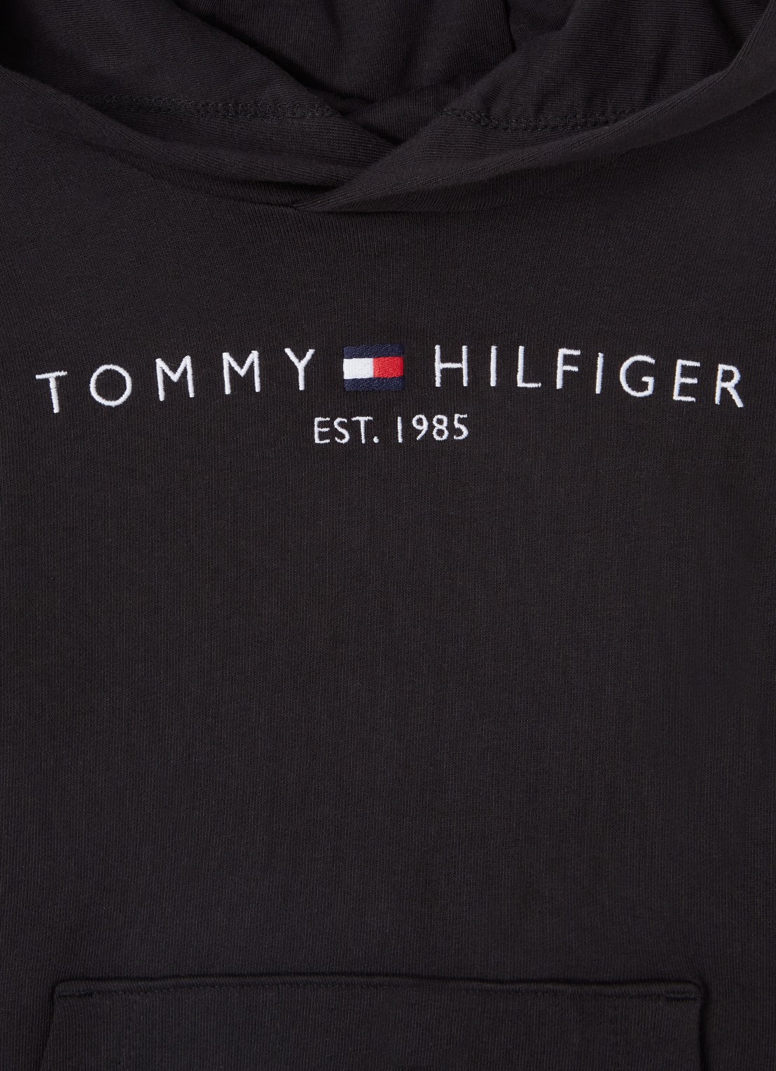 Tommy Hilfiger Hoodie met logoborduring - detail 3 zwart