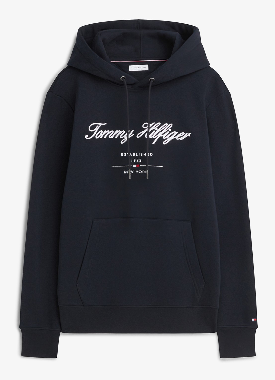 Tommy Hilfiger Hoodie met logoprint - voorkant 4 donkerblauw