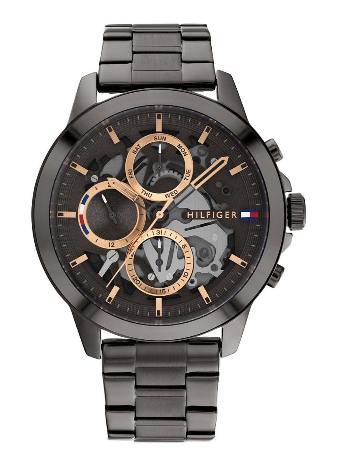 Tommy Hilfiger Horloge TH1710479 - voorkant 3 antraciet