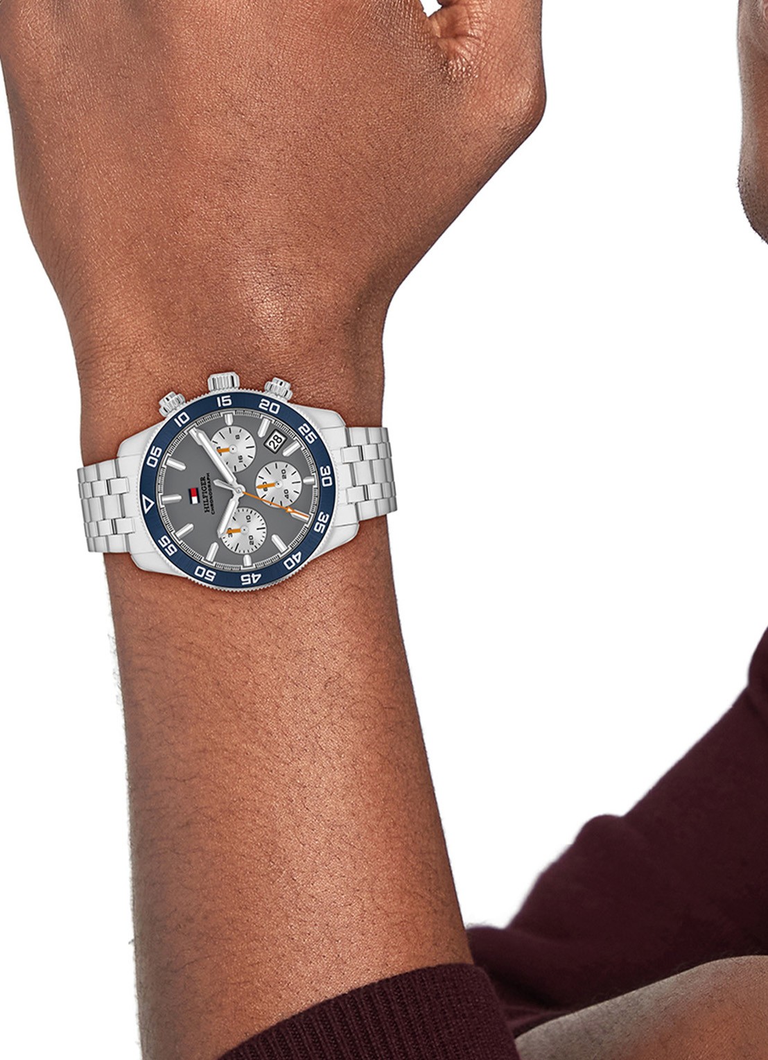 Tommy Hilfiger Horloge TH1710744 - voorkant 2 zilver