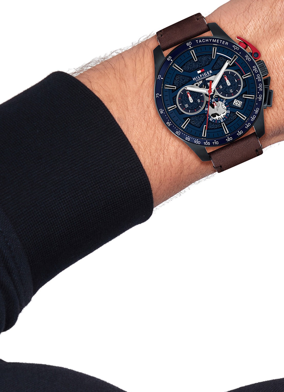 Tommy Hilfiger Horloge TH1782886  - voorkant 2 zwart