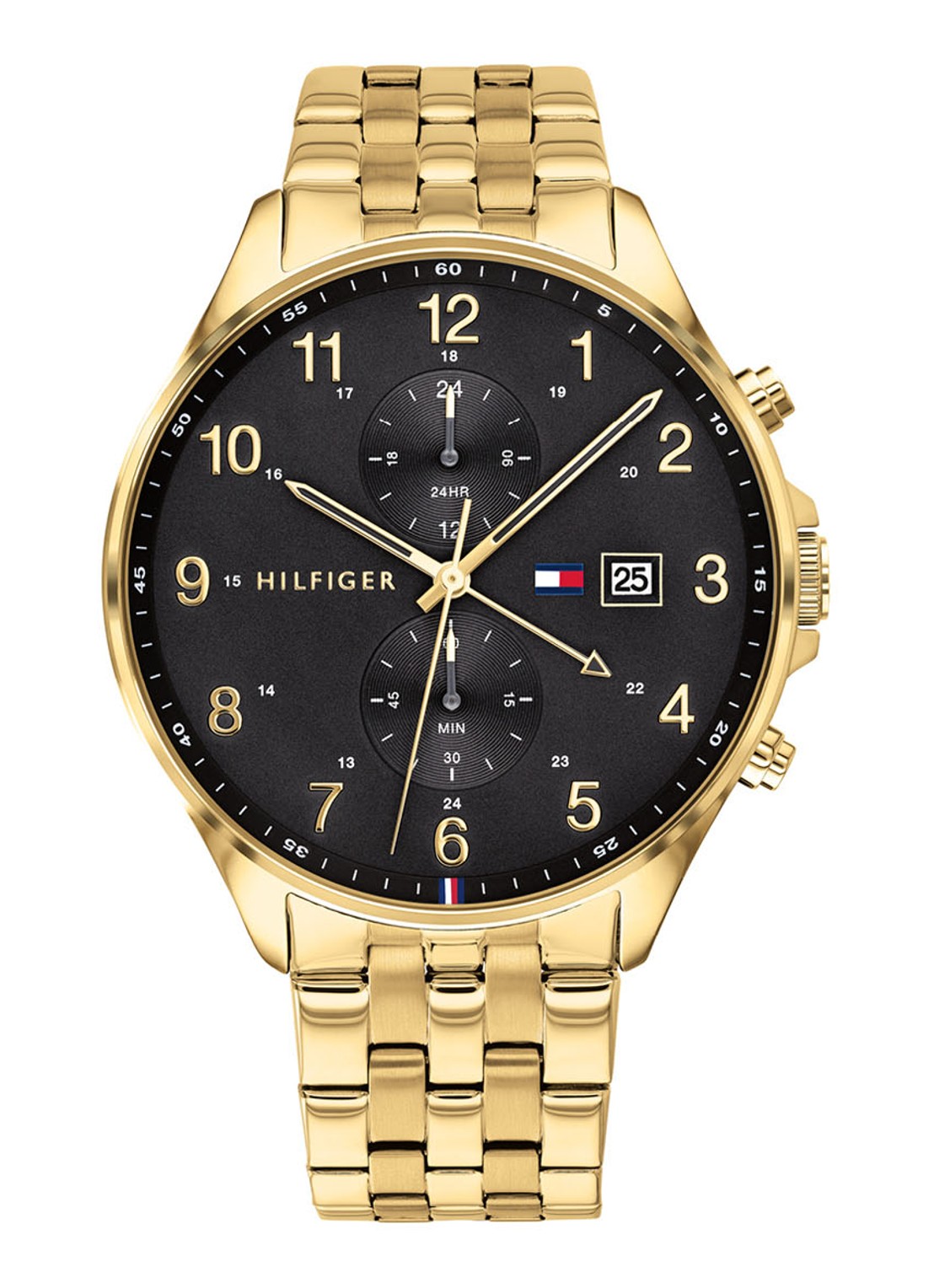 Tommy Hilfiger Horloge TH1791708 - voorkant 3 goud