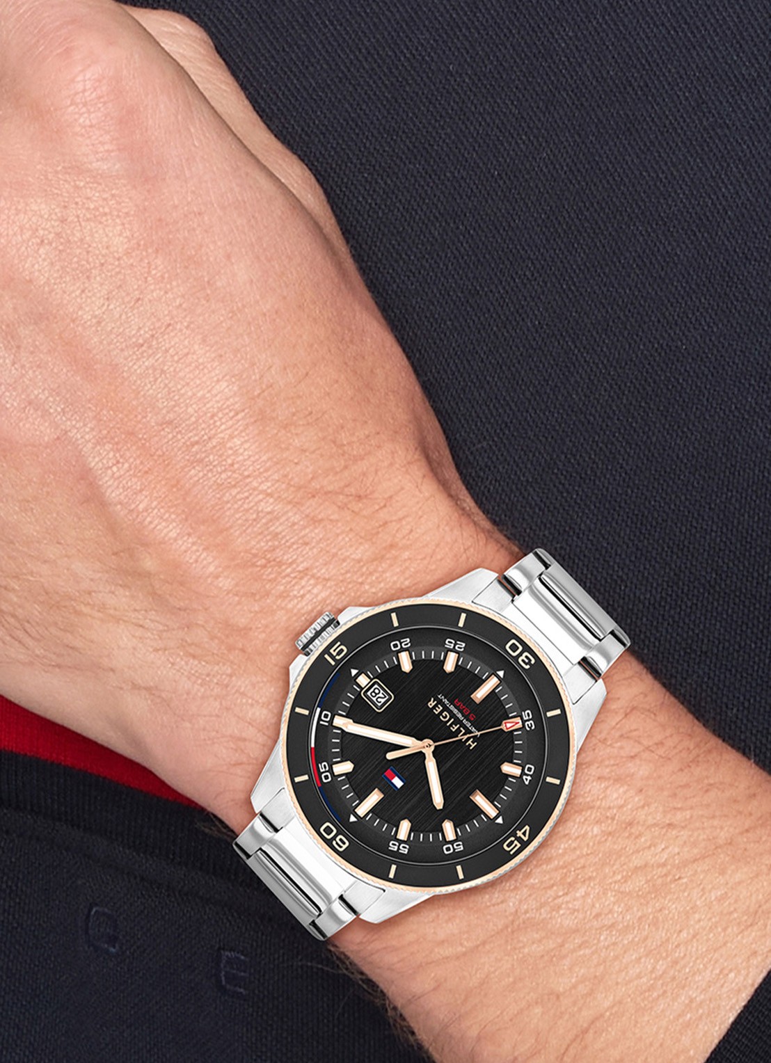 Tommy Hilfiger Horloge TH1792228  - voorkant 4 zilver