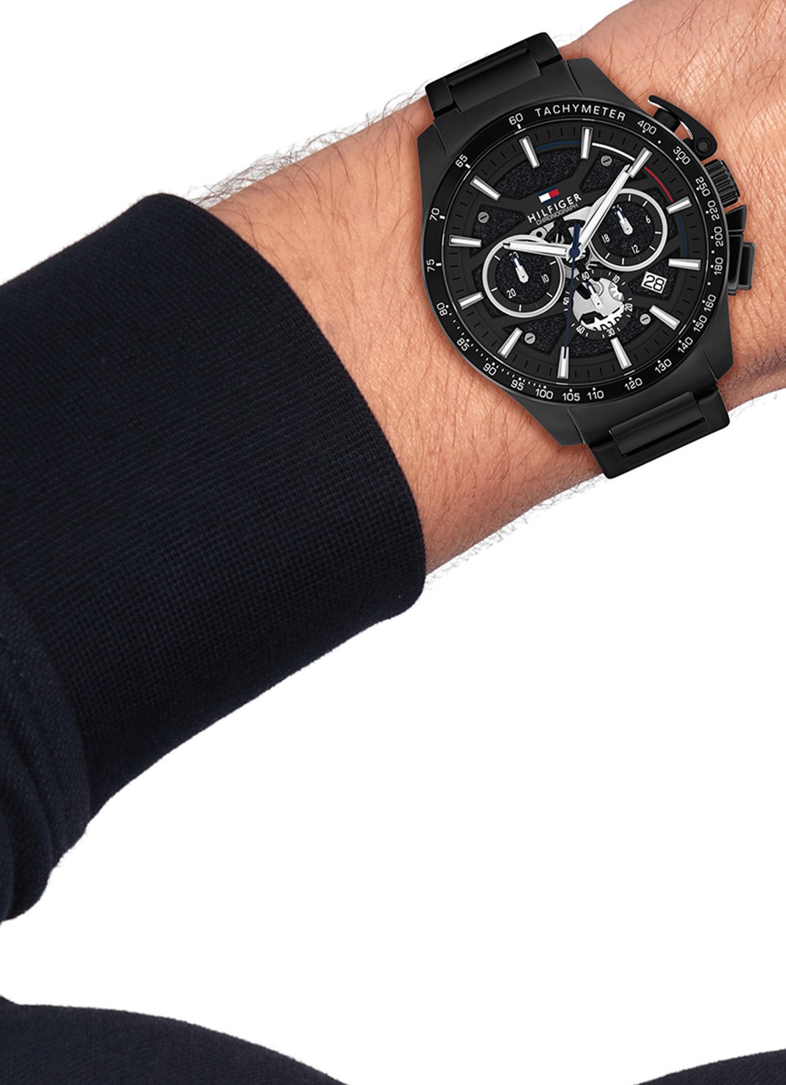 Tommy Hilfiger Horloge TH1792262  - voorkant 2 zwart