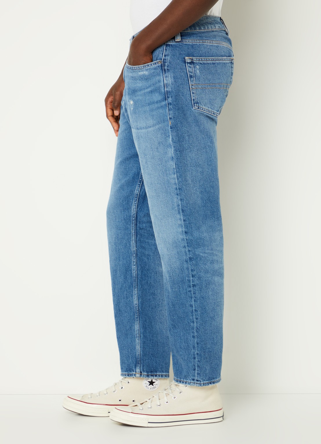 Tommy Hilfiger Isaac slim fit jeans met medium wassing  - detail 2 indigo