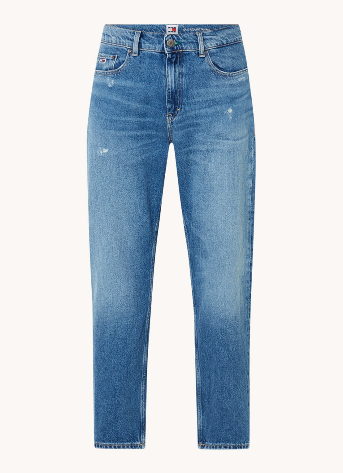 Tommy Hilfiger Isaac slim fit jeans met medium wassing  - voorkant 3 indigo