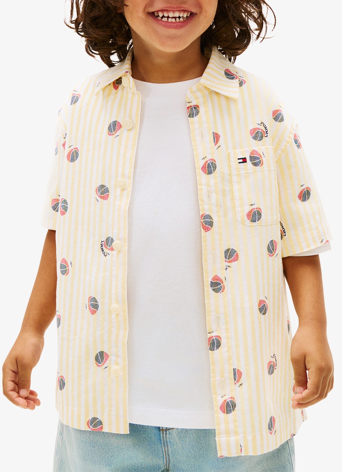 Tommy Hilfiger Ithaca overhemd met print  - detail 4 geel
