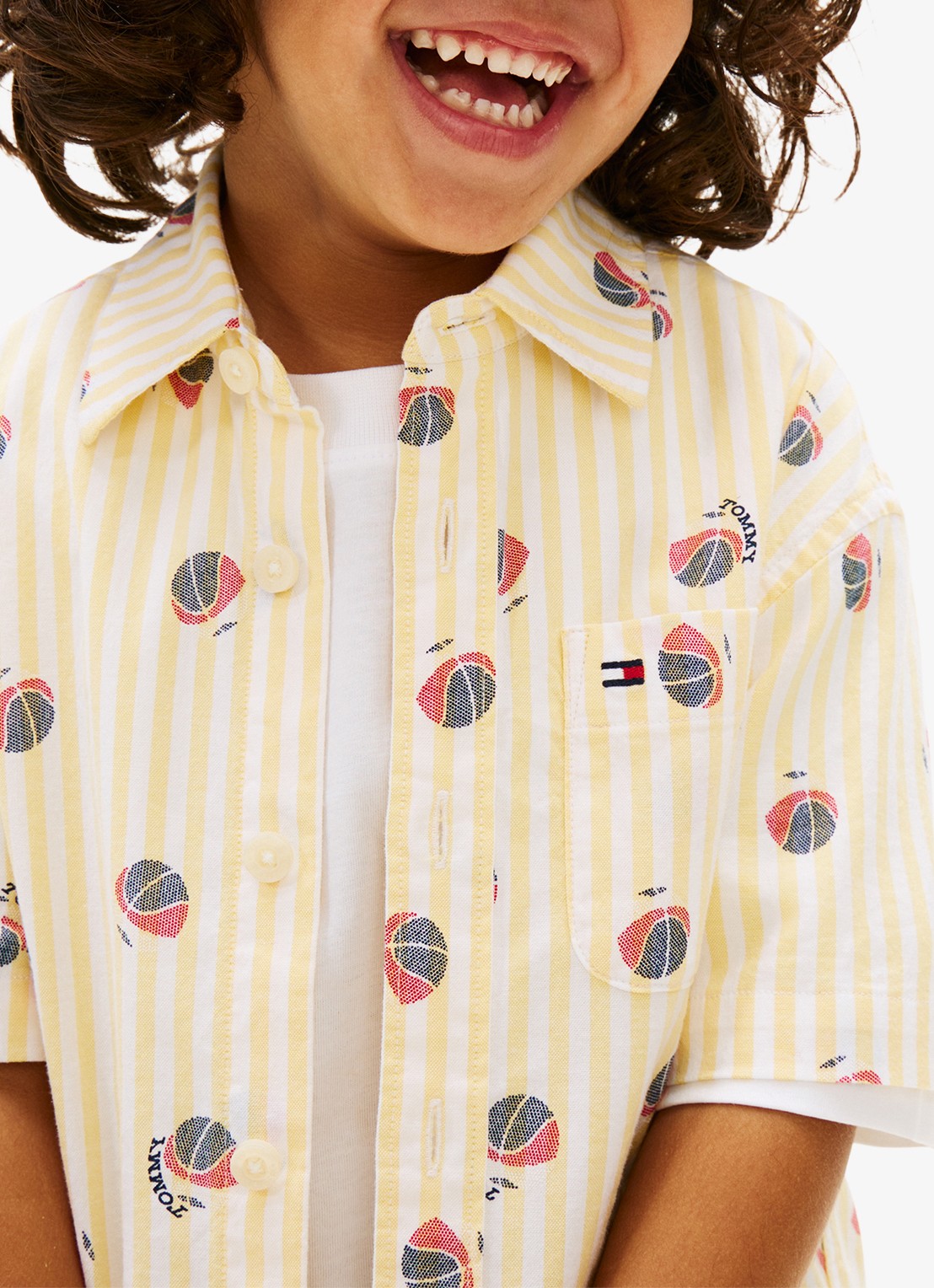 Tommy Hilfiger Ithaca overhemd met print  - detail 5 geel