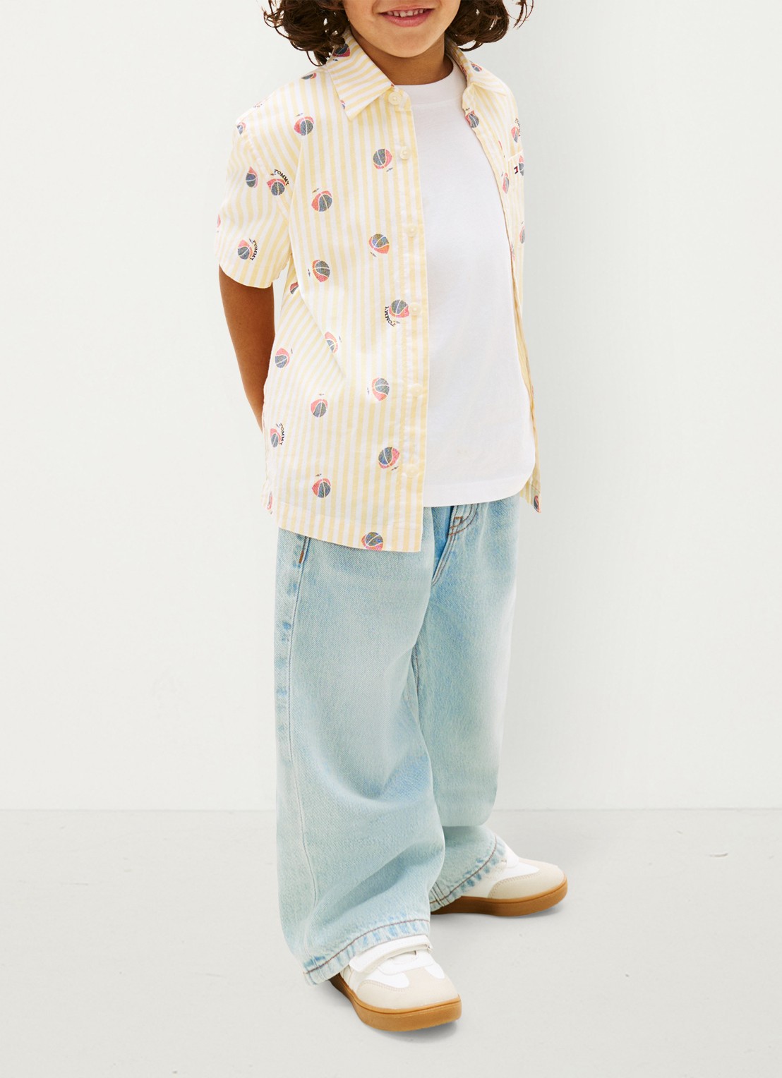 Tommy Hilfiger Ithaca overhemd met print  - voorkant 2 geel