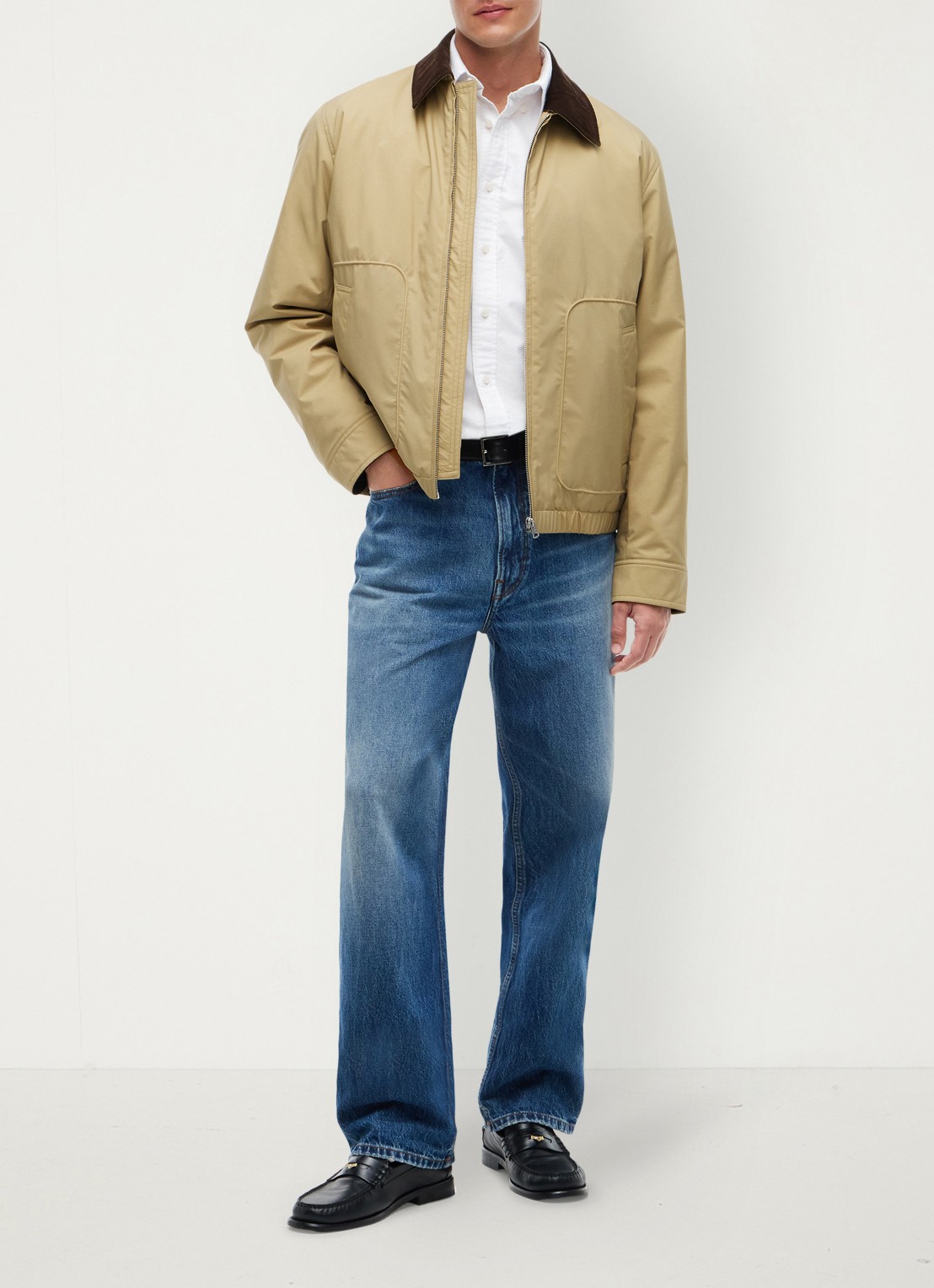 Tommy Hilfiger  Ivy jas met details van corduroy  - voorkant 9 khaki