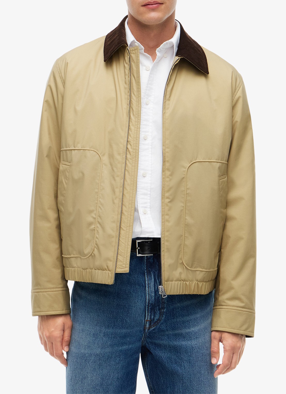 Tommy Hilfiger  Ivy jas met details van corduroy  - detail 4 khaki