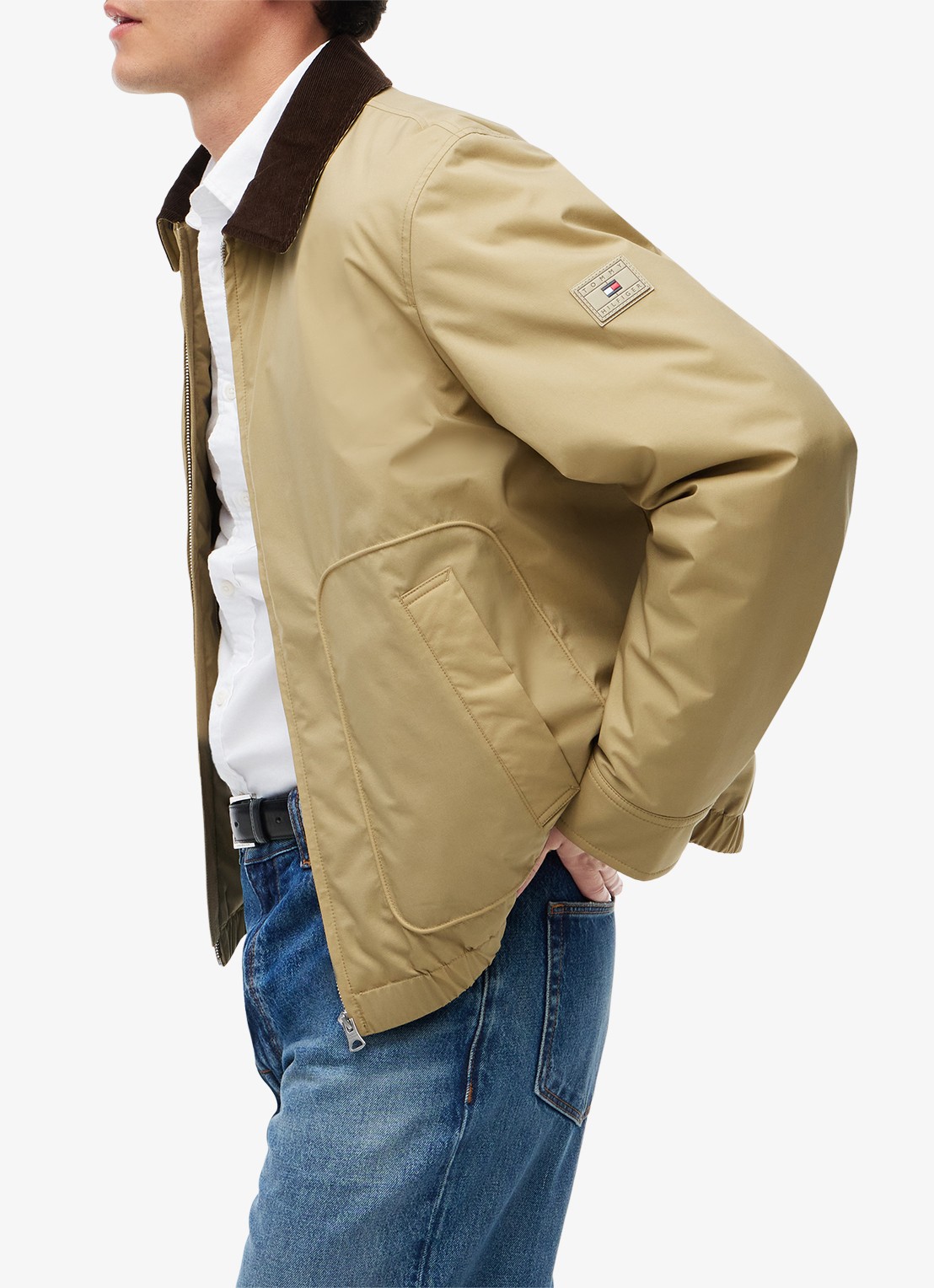 Tommy Hilfiger  Ivy jas met details van corduroy  - detail 5 khaki