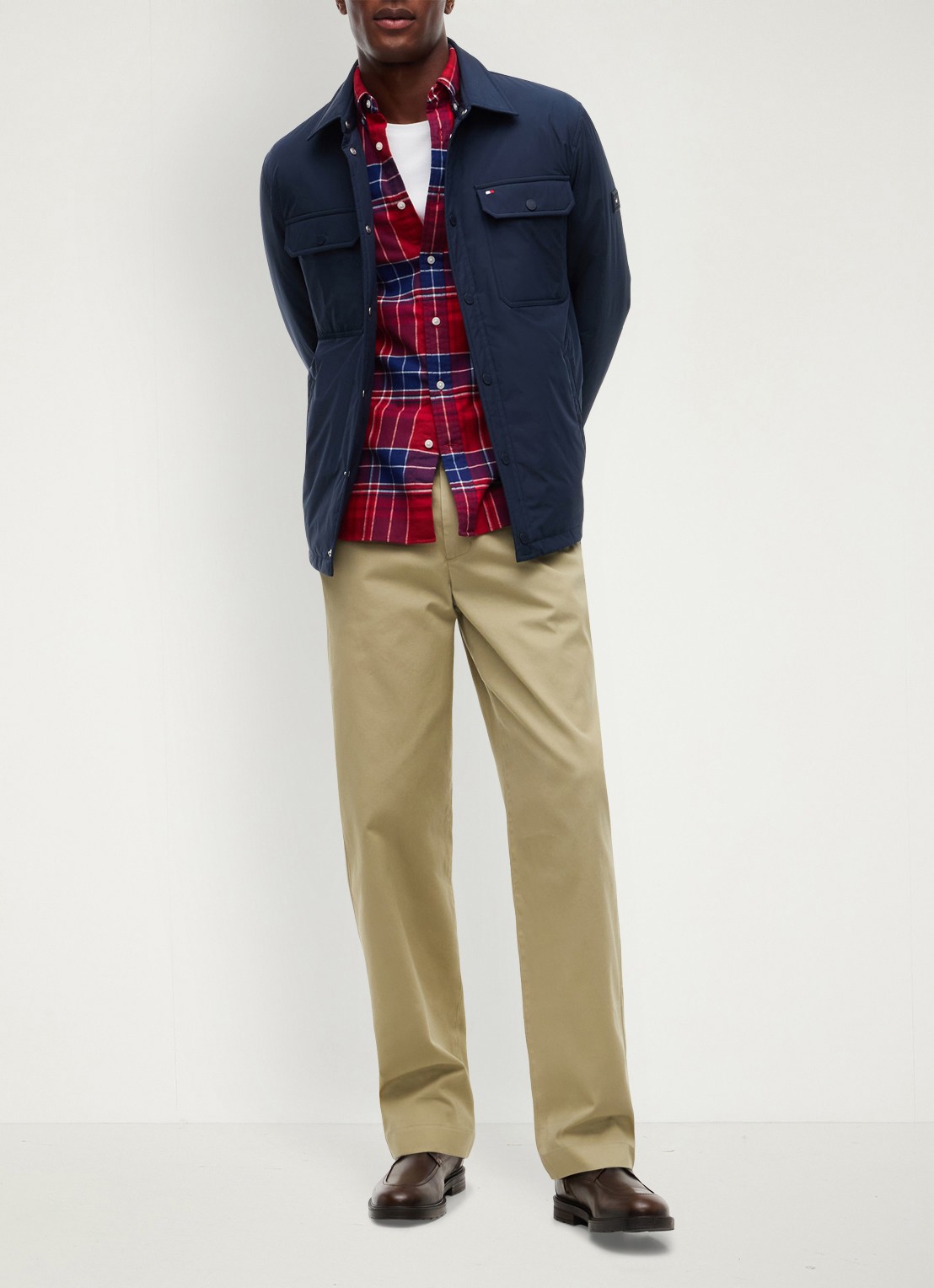Tommy Hilfiger Jack met borstzakken - voorkant 7 donkerblauw