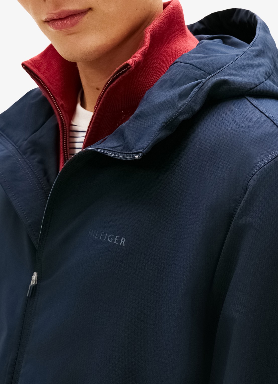 Tommy Hilfiger Jack met logo en steekzakken - detail 5 blauw