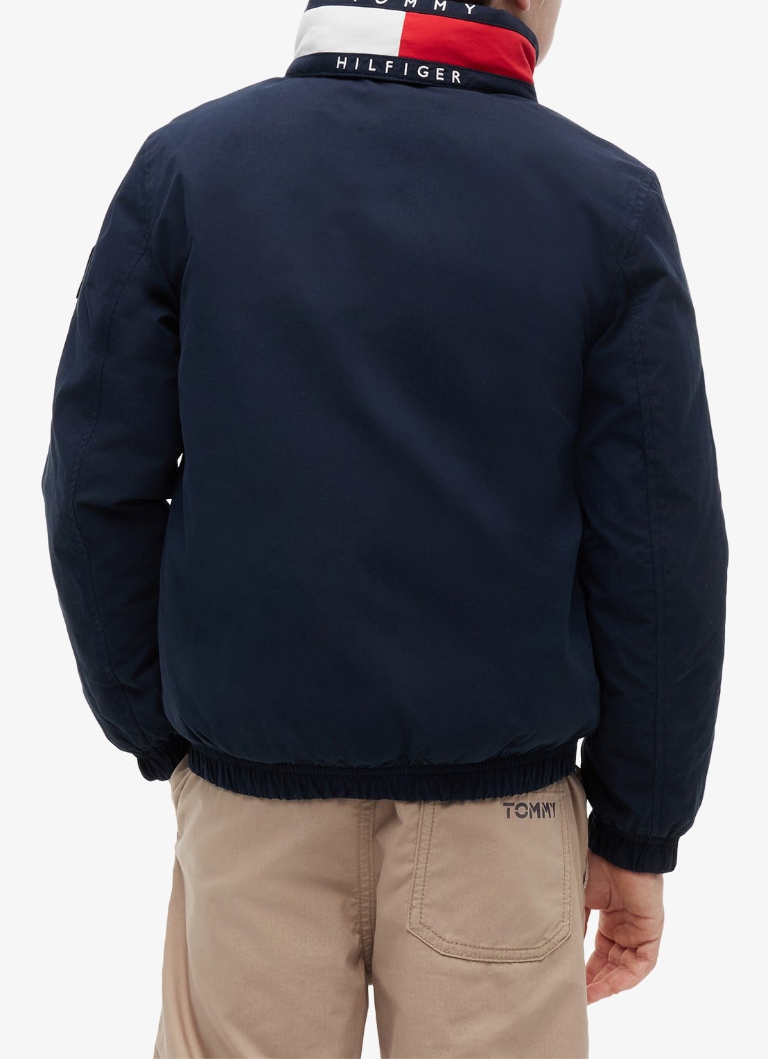 Tommy Hilfiger Jack met logo en steekzakken - achterkant dark night navy-c1g