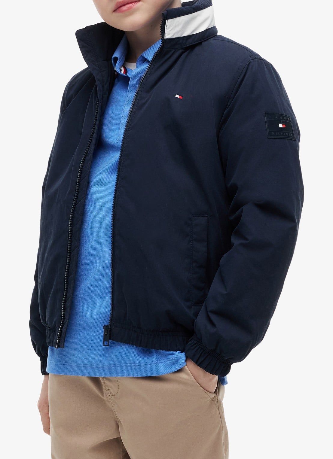 Tommy Hilfiger Jack met logo en steekzakken - detail 2 dark night navy-c1g