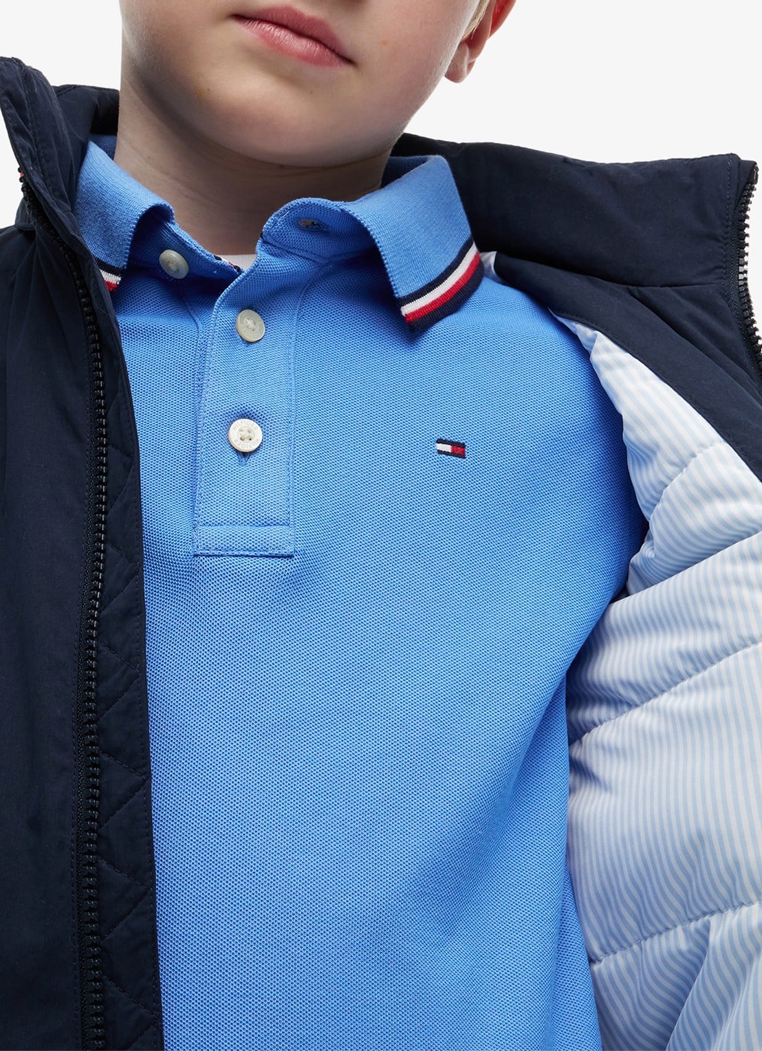 Tommy Hilfiger Jack met logo en steekzakken - detail 4 dark night navy-c1g