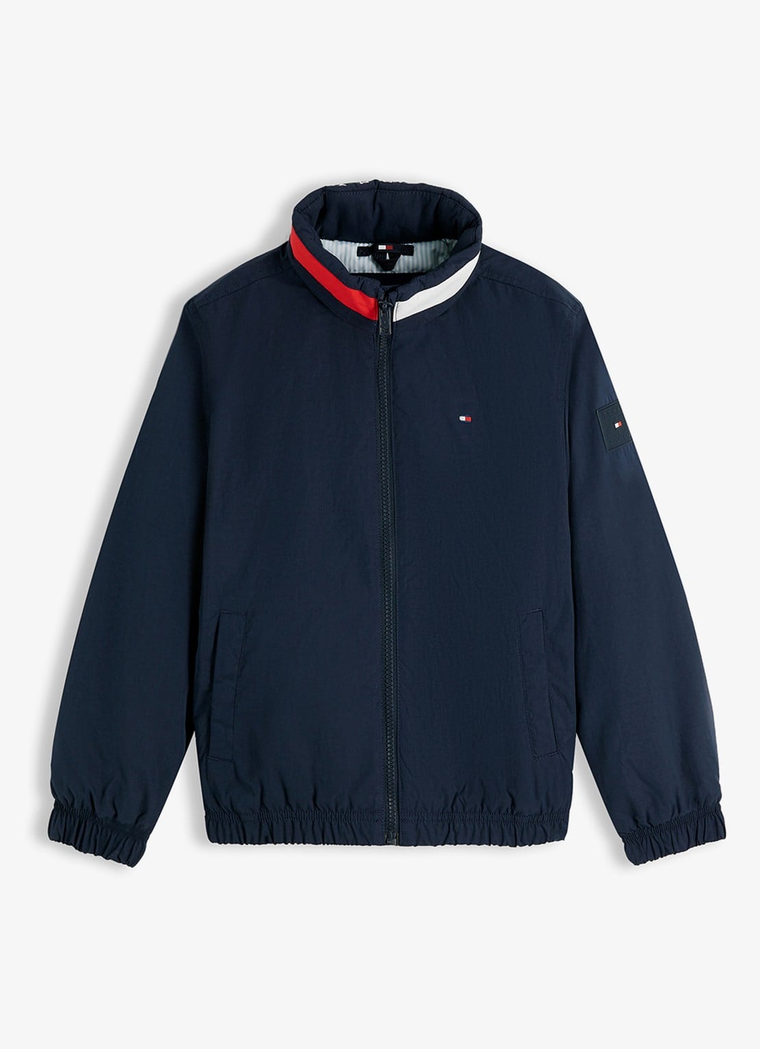 Tommy Hilfiger Jack met logo en steekzakken - voorkant 6 dark night navy-c1g