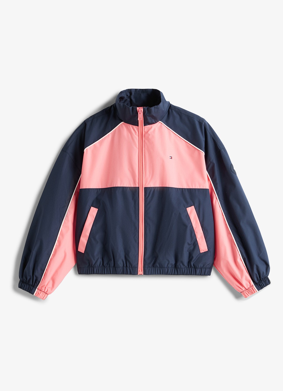 Tommy Hilfiger Jack met logo en steekzakken - voorkant multicolor