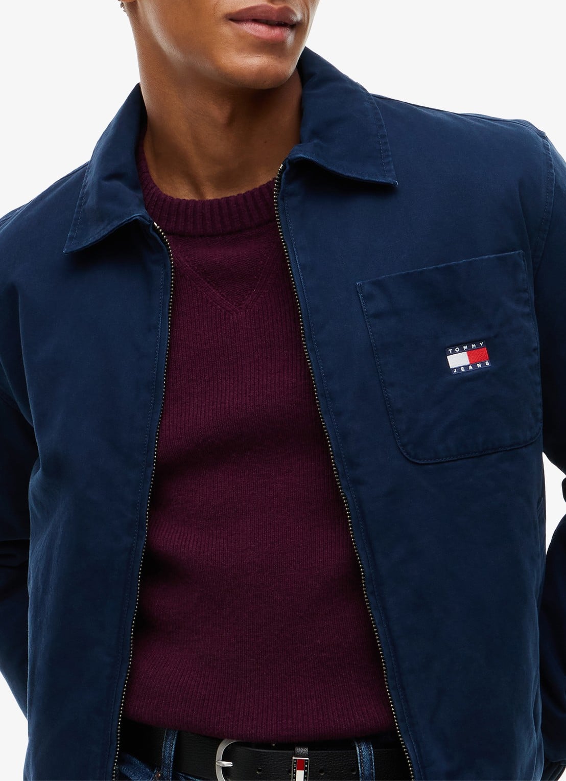 Tommy Hilfiger Jack met logoborduring - detail 4 donkerblauw
