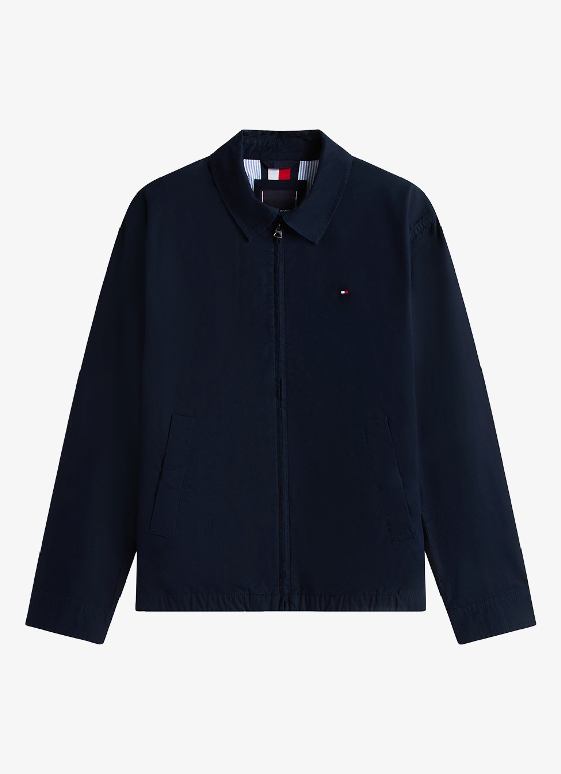 Tommy Hilfiger Jack met logoborduring - voorkant 4 blauw