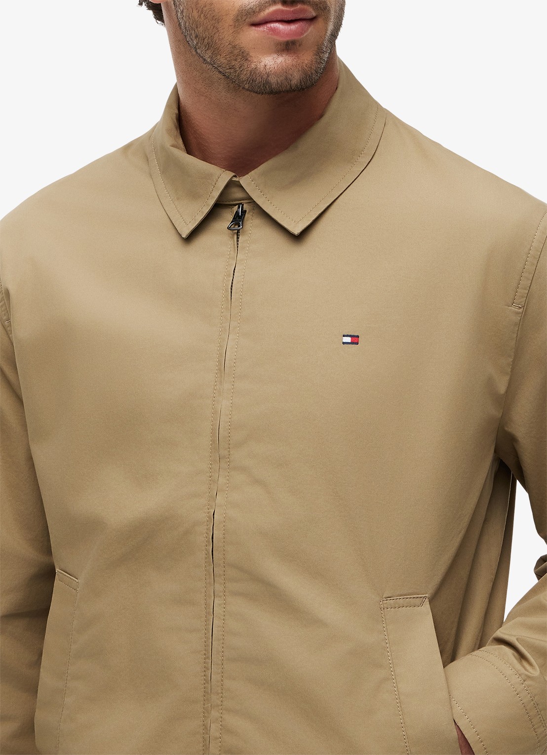 Tommy Hilfiger Jack met logoborduring - detail 2 beige
