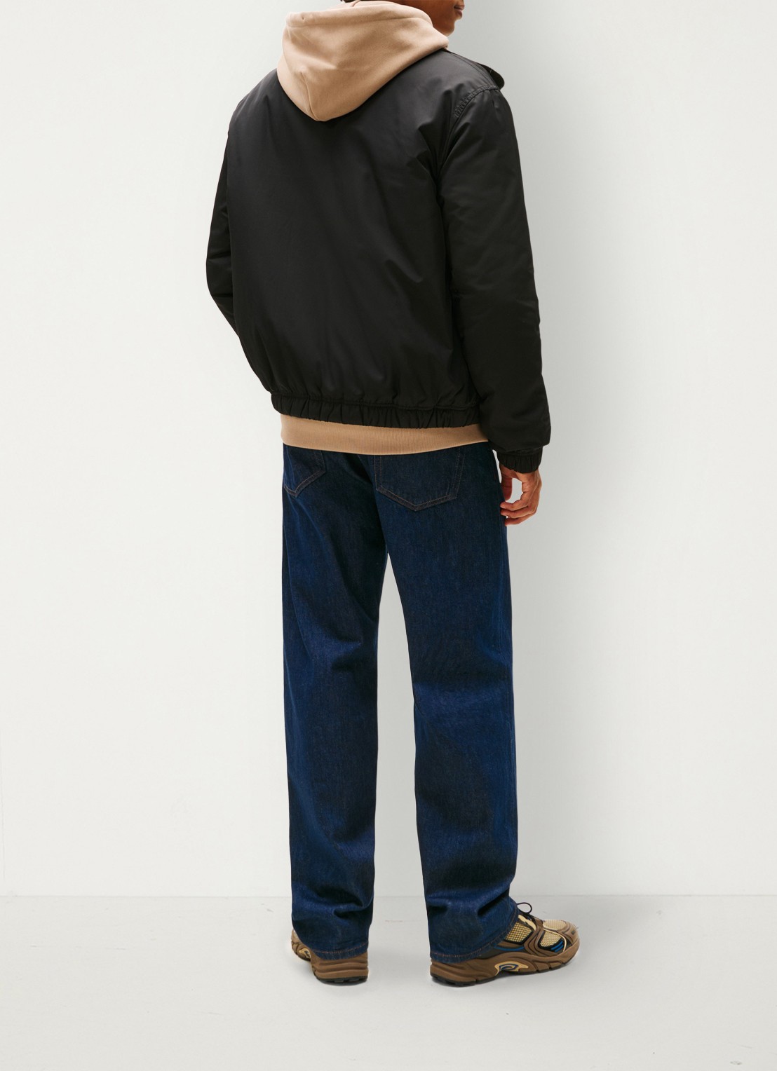 Tommy Hilfiger Jack met steekzakken en waterafstotende coating - achterkant zwart