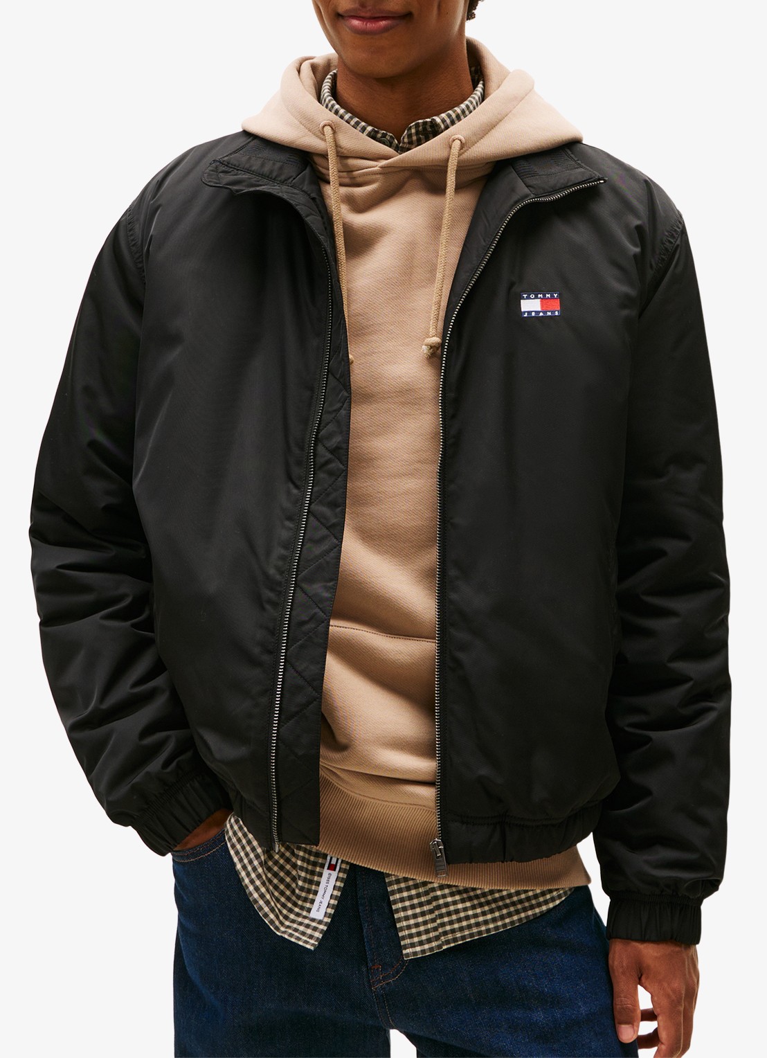 Tommy Hilfiger Jack met steekzakken en waterafstotende coating - detail 4 zwart
