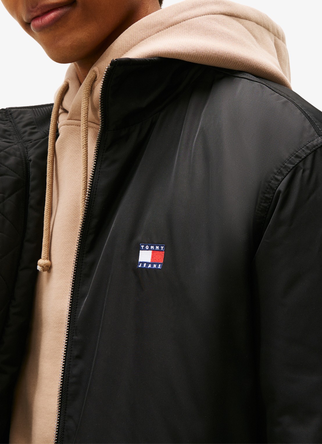 Tommy Hilfiger Jack met steekzakken en waterafstotende coating - detail 5 zwart