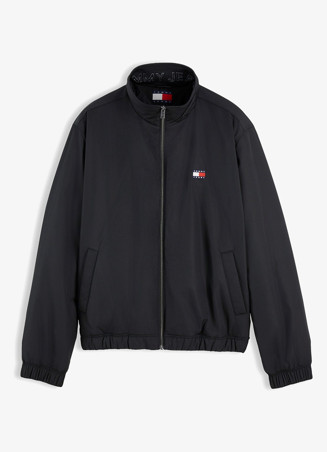 Tommy Hilfiger Jack met steekzakken en waterafstotende coating - voorkant 5 zwart