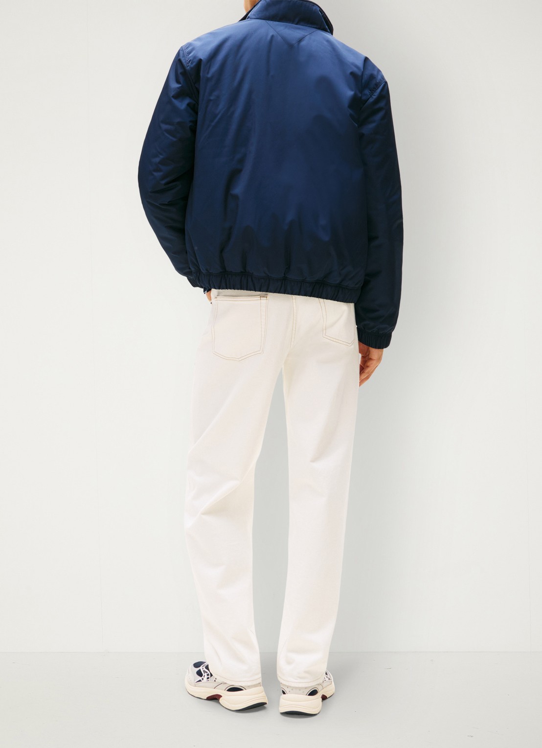 Tommy Hilfiger Jack met steekzakken en waterafstotende coating - achterkant 5 blauw