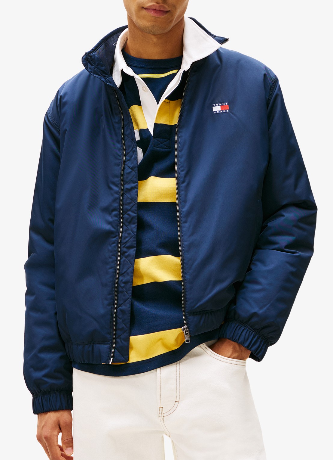 Tommy Hilfiger Jack met steekzakken en waterafstotende coating - detail 3 blauw