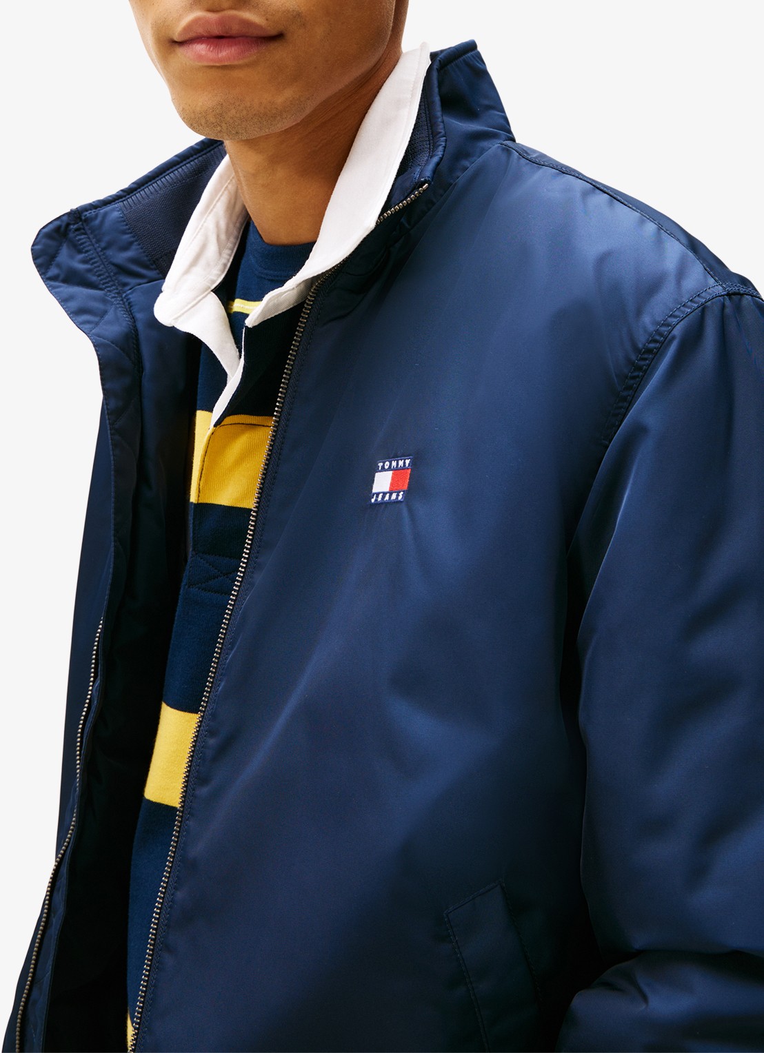Tommy Hilfiger Jack met steekzakken en waterafstotende coating - detail 4 blauw