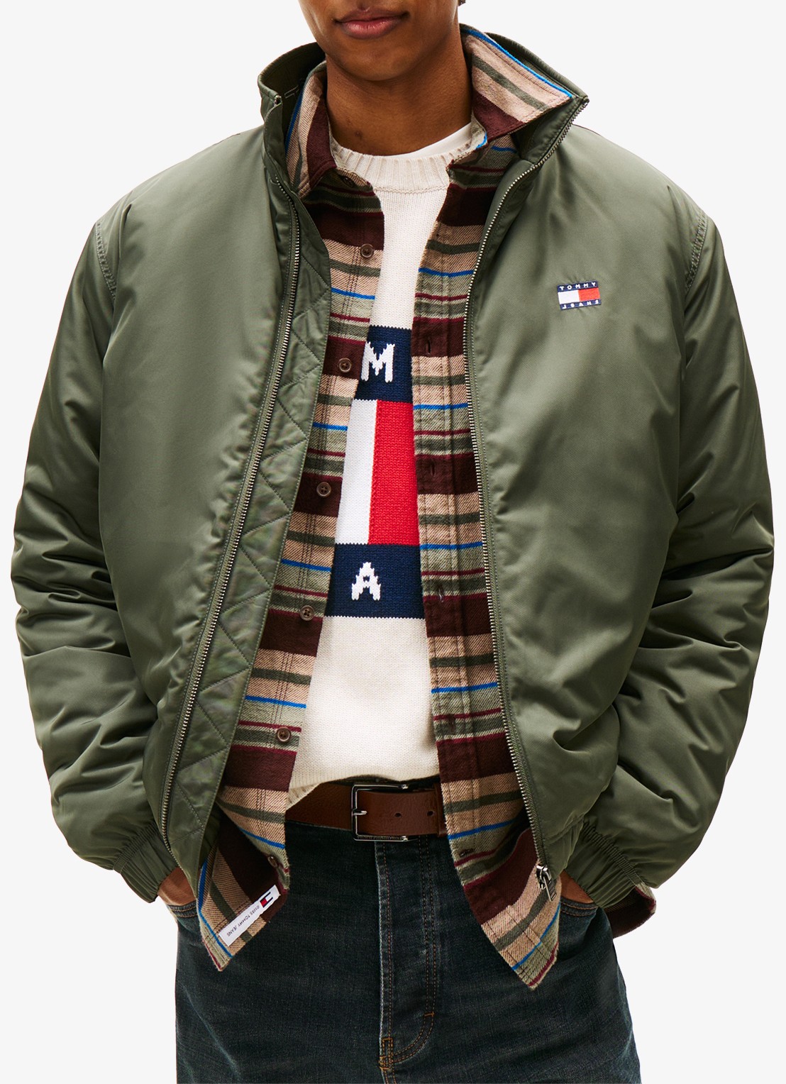 Tommy Hilfiger Jack met steekzakken en waterafstotende coating - detail 2 groen