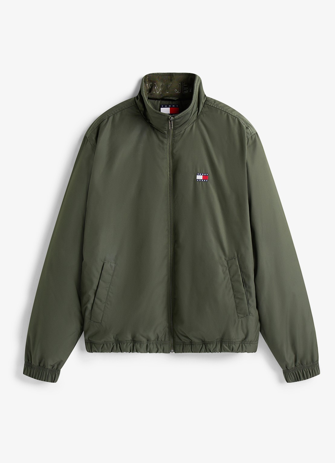 Tommy Hilfiger Jack met steekzakken en waterafstotende coating - voorkant 4 groen
