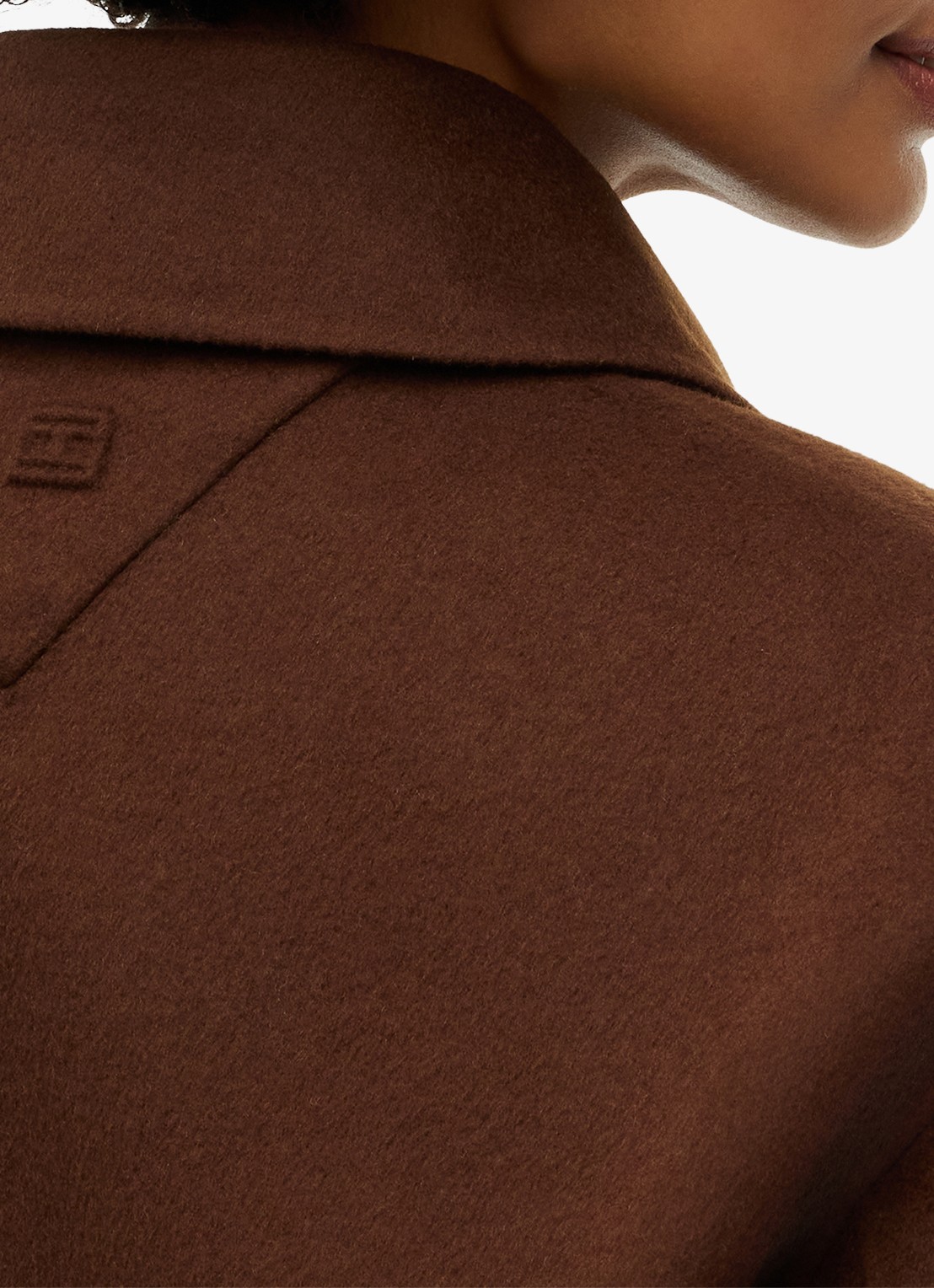 Tommy Hilfiger Jas in wolblend met opgestikte zakken  - detail 3 bruin