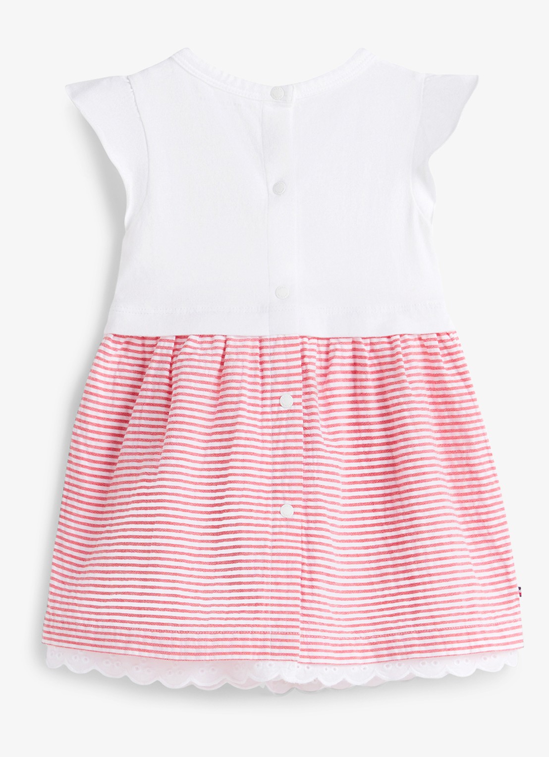 Tommy Hilfiger Jurk met streepprint - voorkant 2 rood