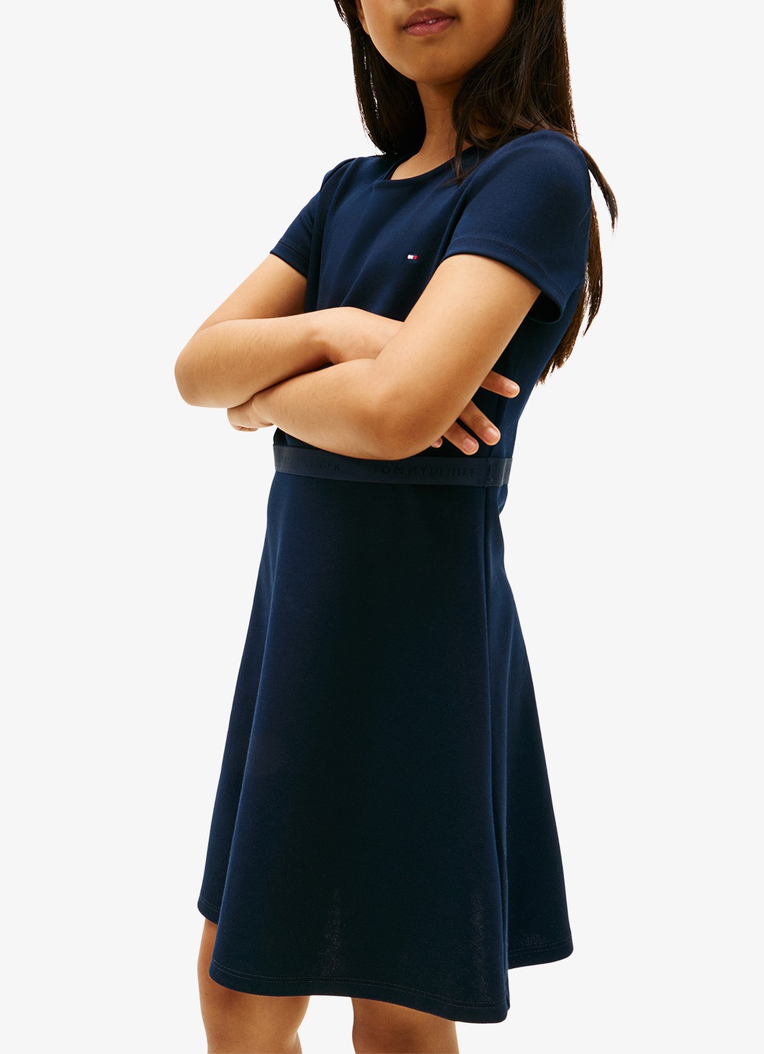 Tommy Hilfiger Jurk met streepprint  - detail 3 donkerblauw