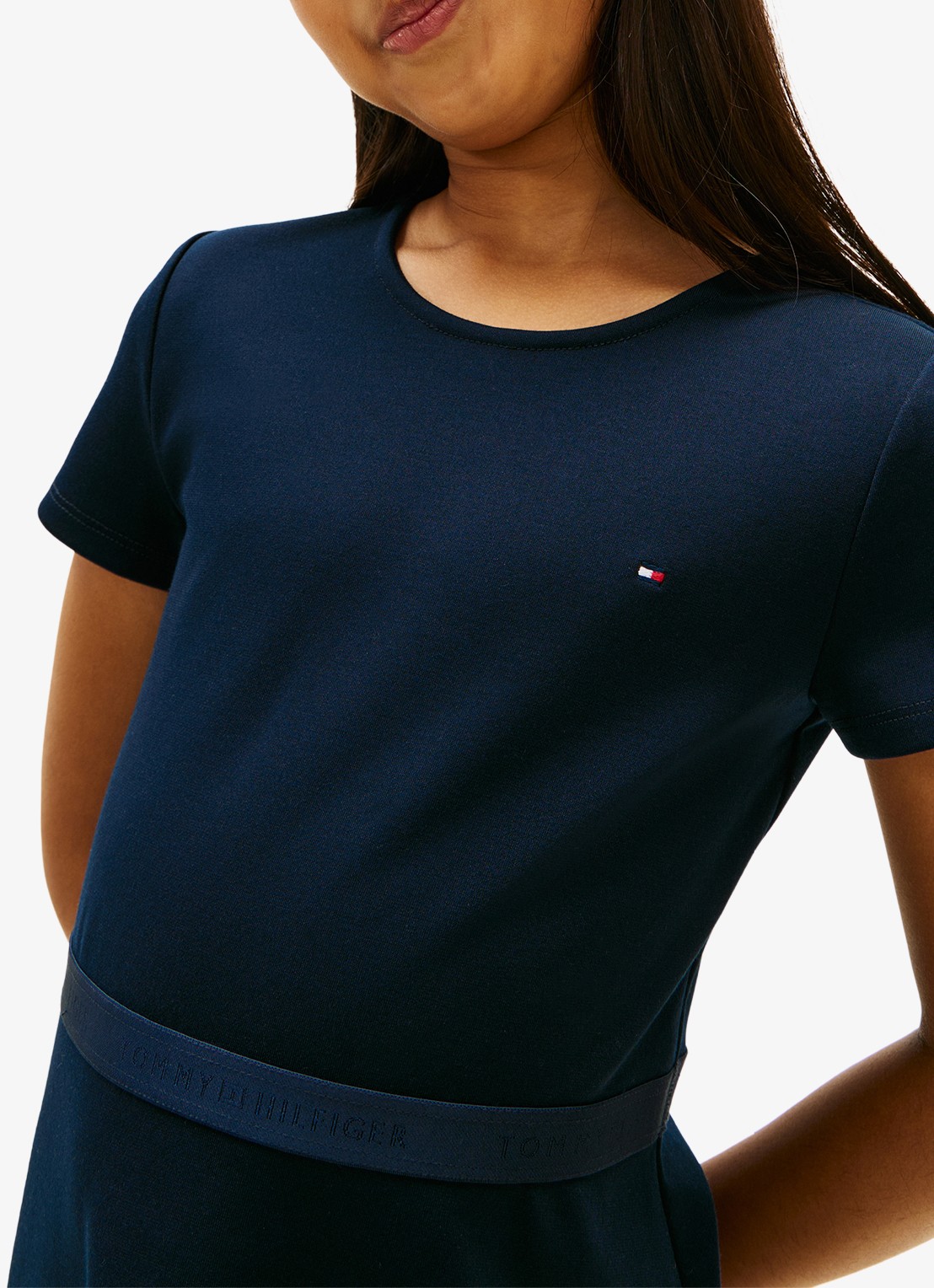 Tommy Hilfiger Jurk met streepprint  - detail 4 donkerblauw