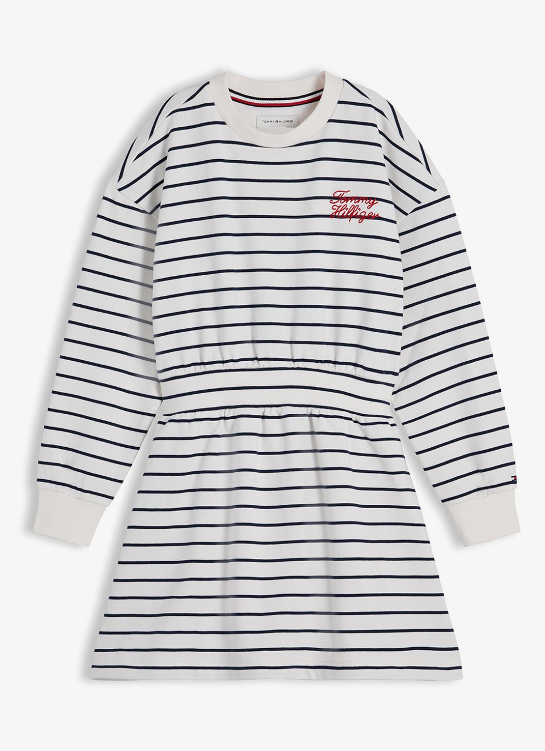 Tommy Hilfiger Jurk met streepprint - voorkant 2 dark night navy stripes-c1g / wit