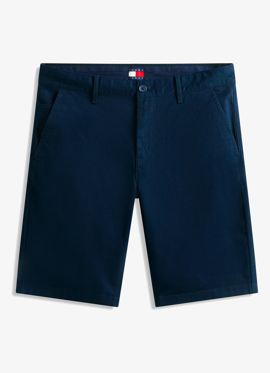 Tommy Hilfiger Korte broek in katoenblend - voorkant 4 donkerblauw
