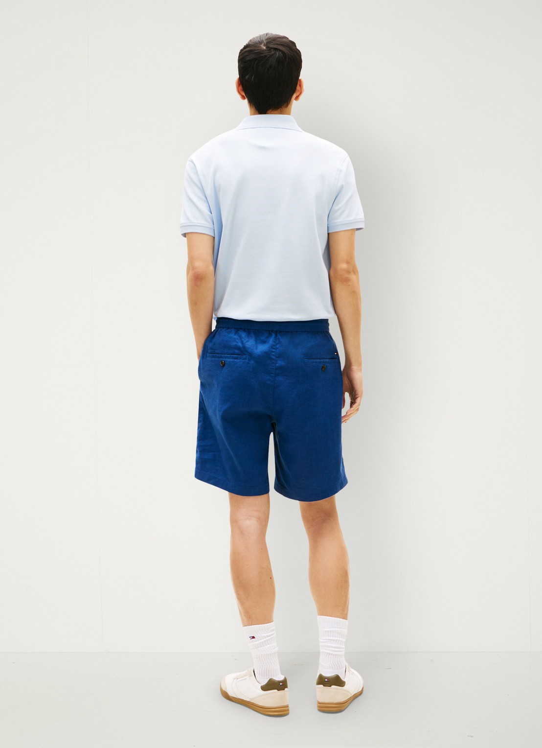 Tommy Hilfiger Korte broek in linnenblend - achterkant jeans