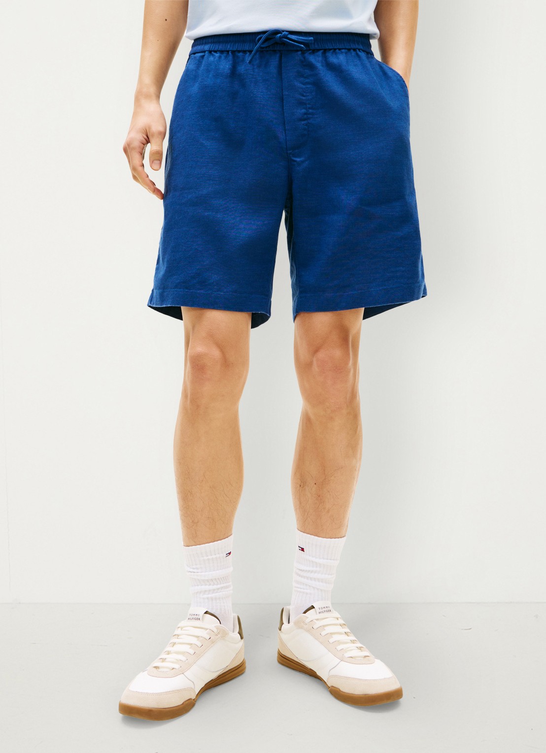 Tommy Hilfiger Korte broek in linnenblend - detail 4 jeans