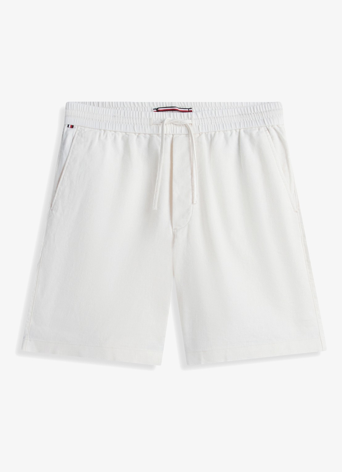 Tommy Hilfiger Korte broek in linnenblend - voorkant 2 ivoor
