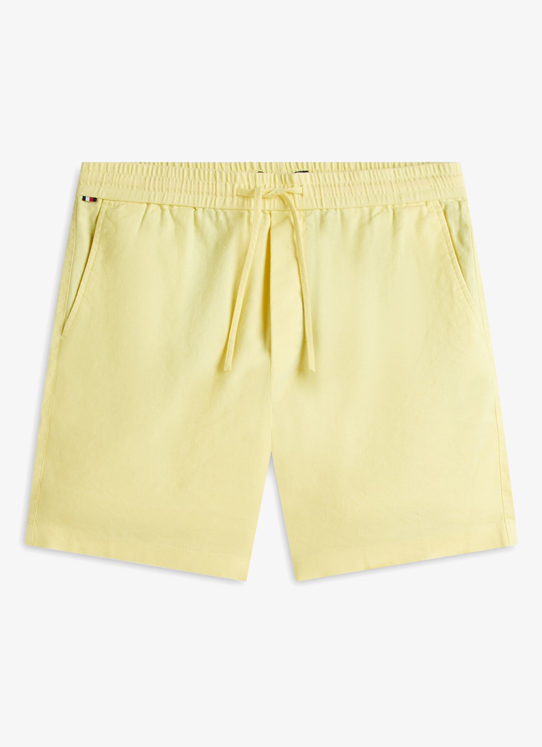 Tommy Hilfiger Korte broek in linnenblend - voorkant 4 geel