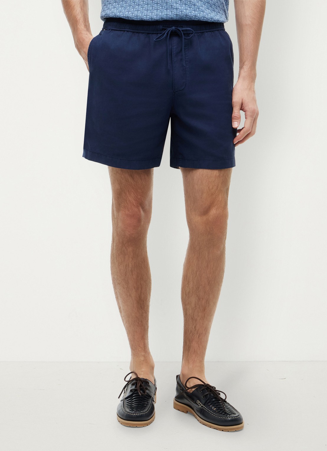 Tommy Hilfiger Korte broek met logo - detail 3 donkerblauw