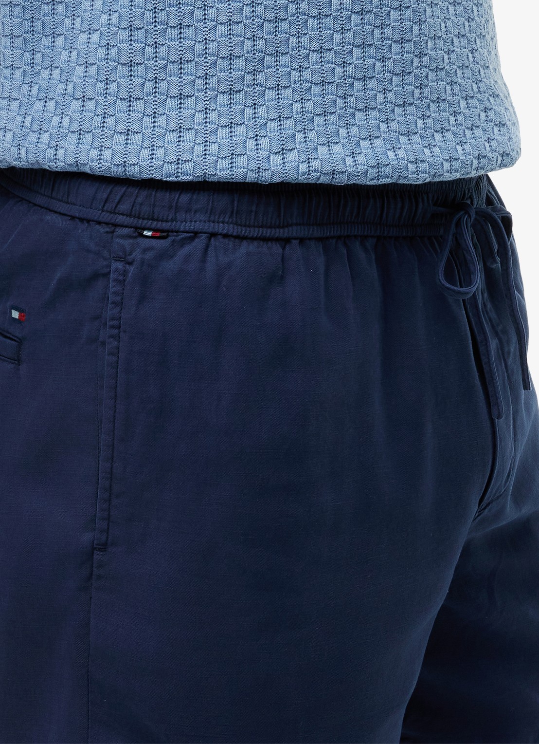 Tommy Hilfiger Korte broek met logo - detail 4 donkerblauw