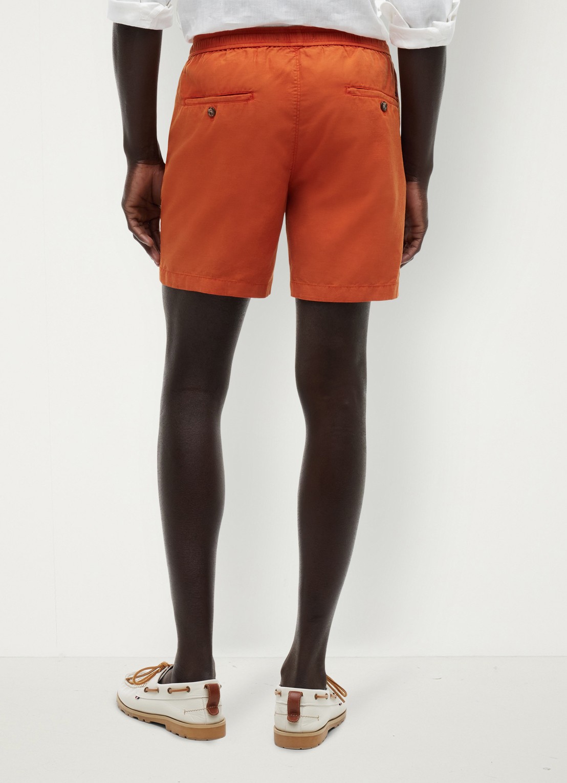Tommy Hilfiger Korte broek met logo - achterkant oranje