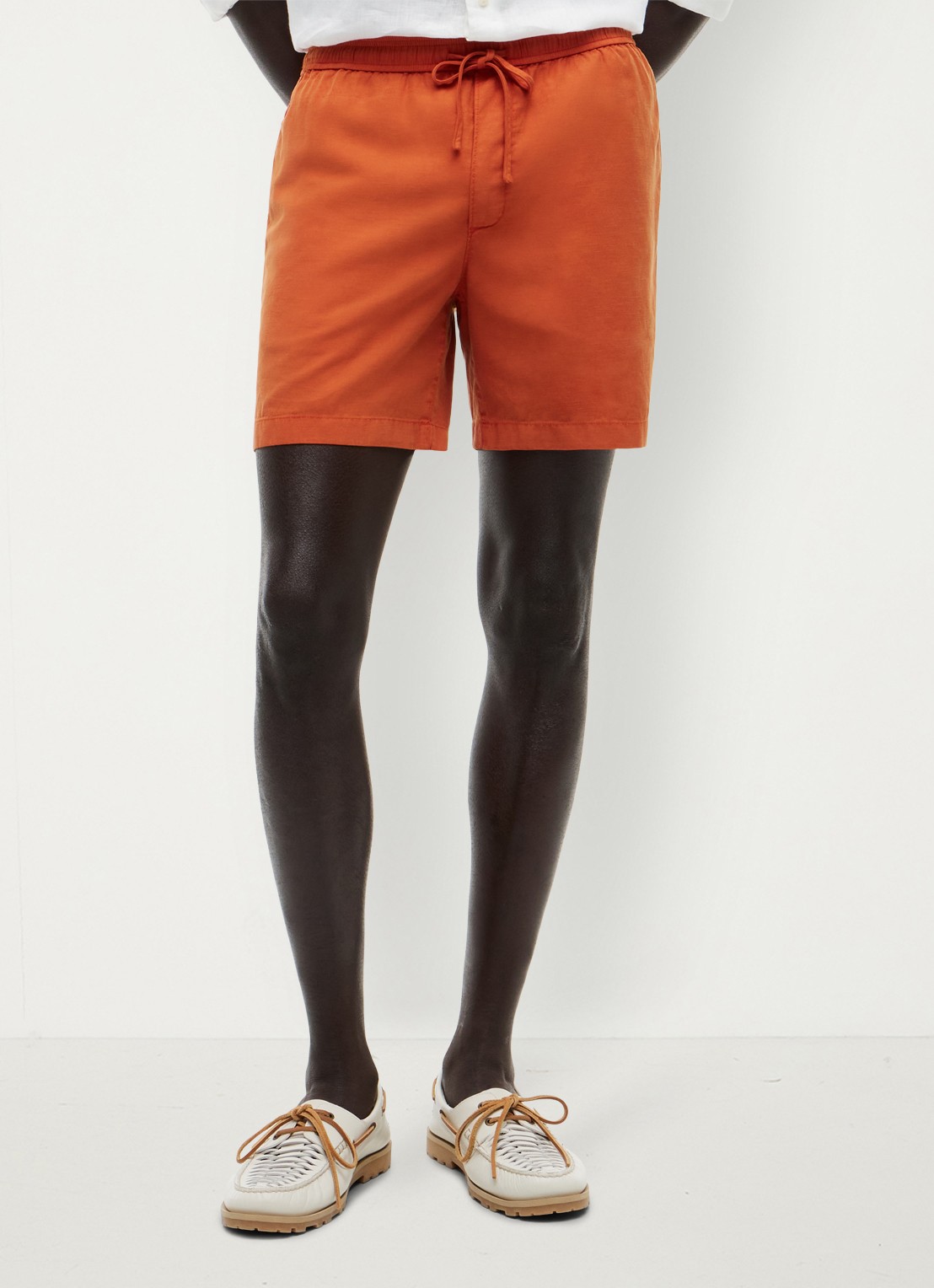 Tommy Hilfiger Korte broek met logo - detail 4 oranje